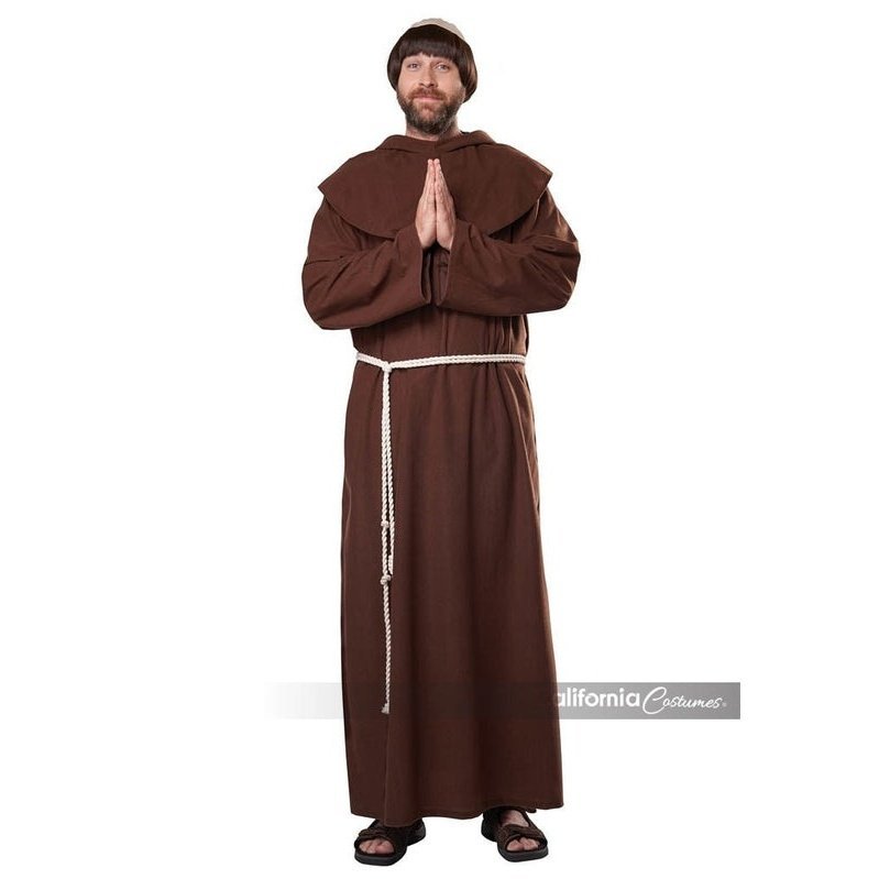 Friar's Robe Renaissance Friar Costume - 12th Century Preacher Robe & Hood – Jokers ...