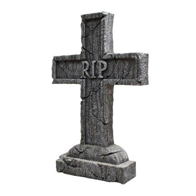 Rest In Peace Cross Tombstone - Jokers Costume Mega Store