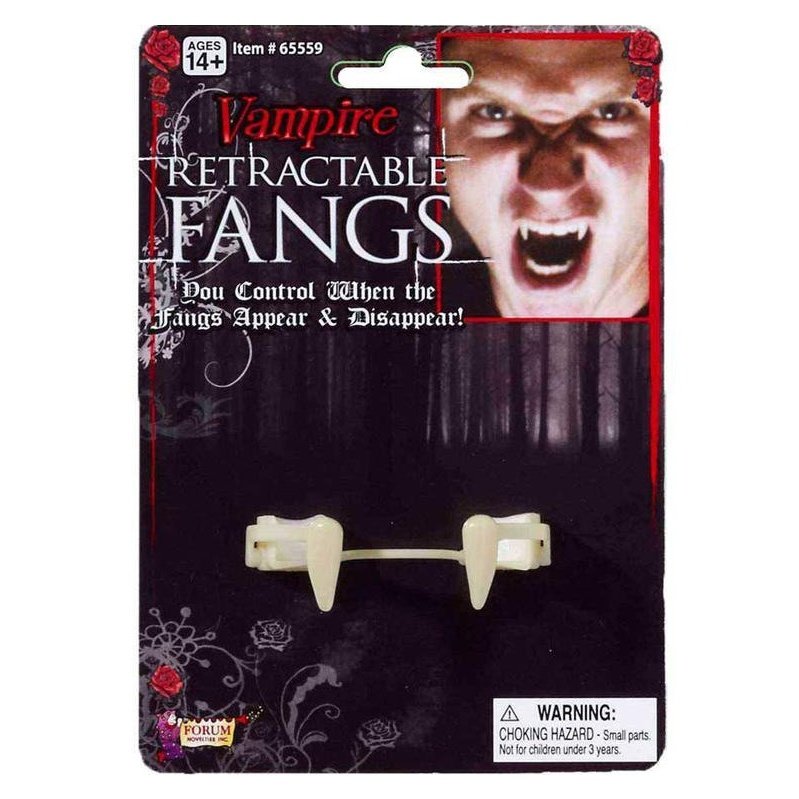 Retractable Vampire Teeth (Fw) - Jokers Costume Mega Store