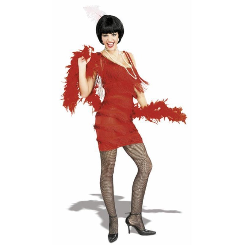 Roarin' Red Flapper Costume Size L - Jokers Costume Mega Store