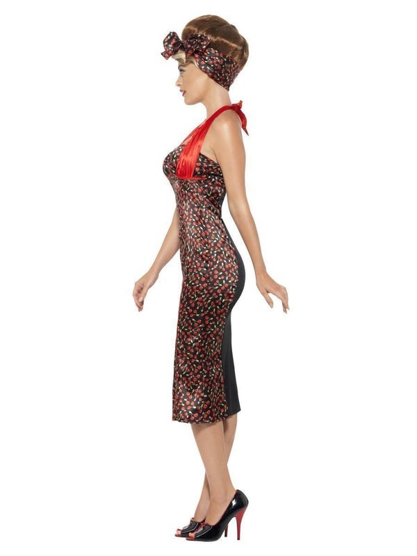 Rockabilly Costume, Cherry Print - Jokers Costume Mega Store