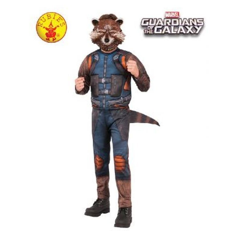 Rocket Raccoon Costume, Child Size Medium 5 7 Yrs - Jokers Costume Mega Store