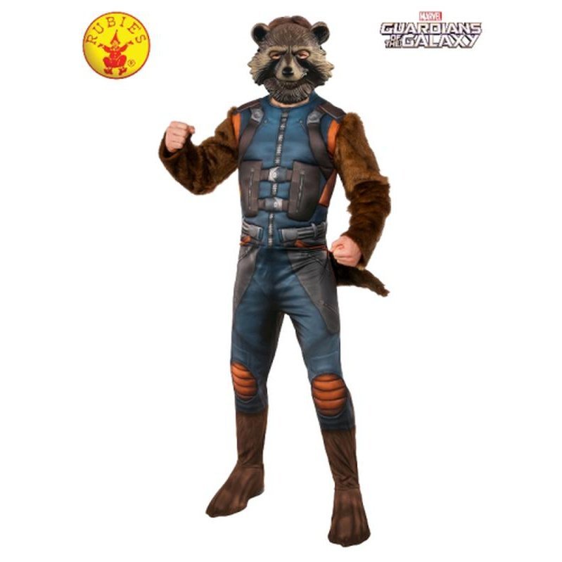 Rocket Raccoon Deluxe Costume, Adult - Jokers Costume Mega Store