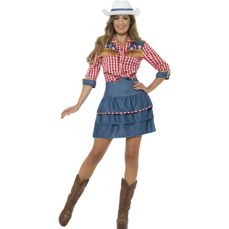 Blue Rodeo Doll Costume - Skirt, Shirt & Hat Kids Outfit – Jokers ...