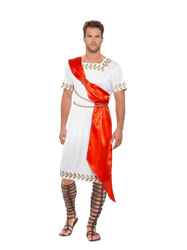 Roman Senator Costume White And Red - Jokers Costume Mega Store