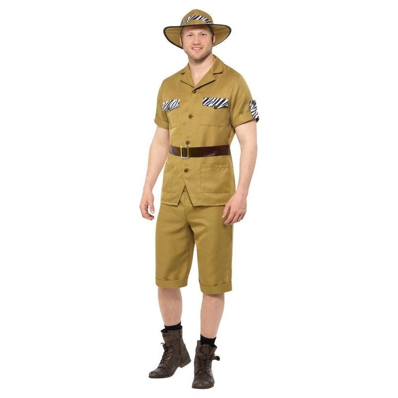 Safari Man Costume, Brown - Jokers Costume Mega Store