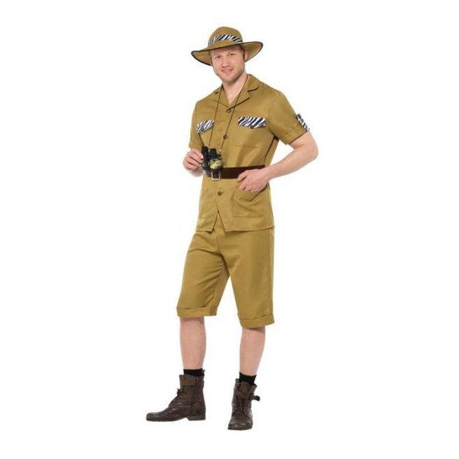 Safari Man Costume, Brown - Jokers Costume Mega Store