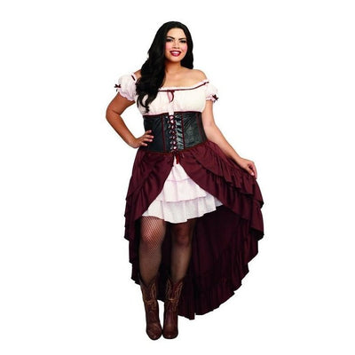 Saloon Gal Plus - Jokers Costume Mega Store