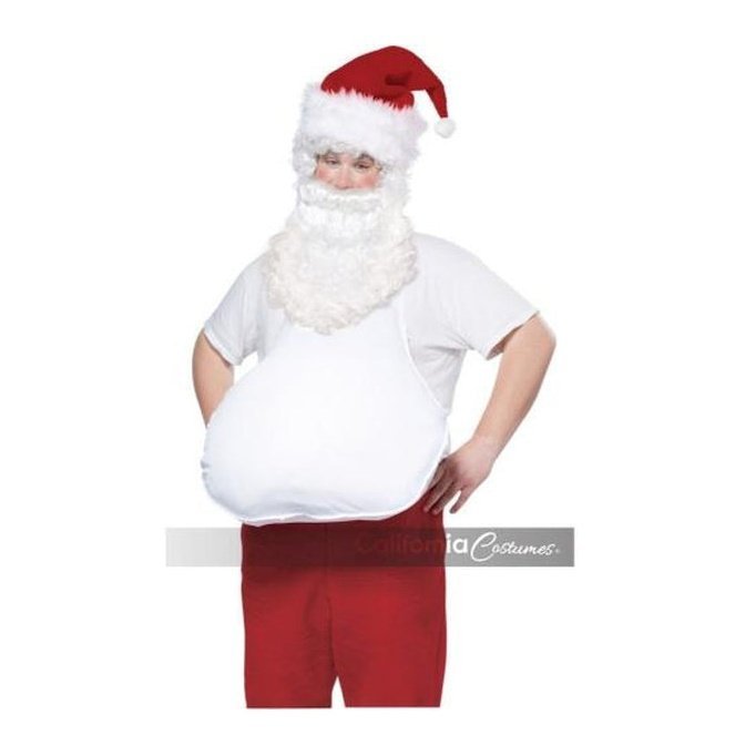 Santa Belly Stuffer, White - Jokers Costume Mega Store