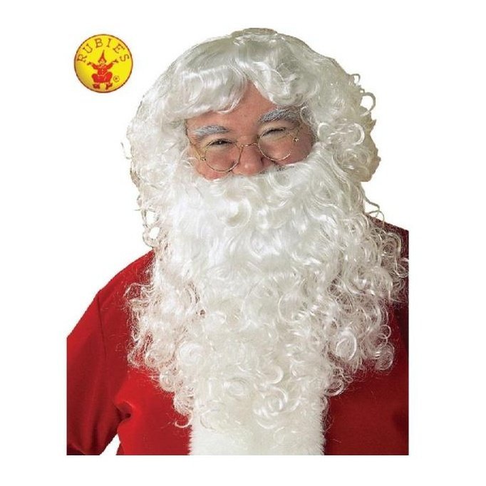 Santa Classic Beard & Wig Set, Adult - Jokers Costume Mega Store