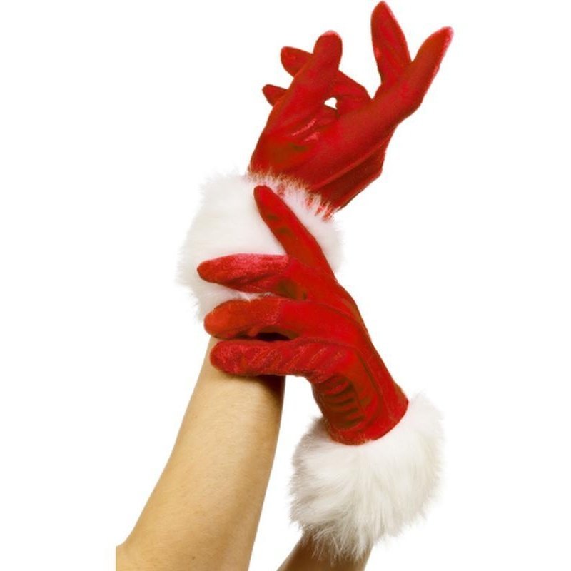 Santa Gloves - Red - Jokers Costume Mega Store