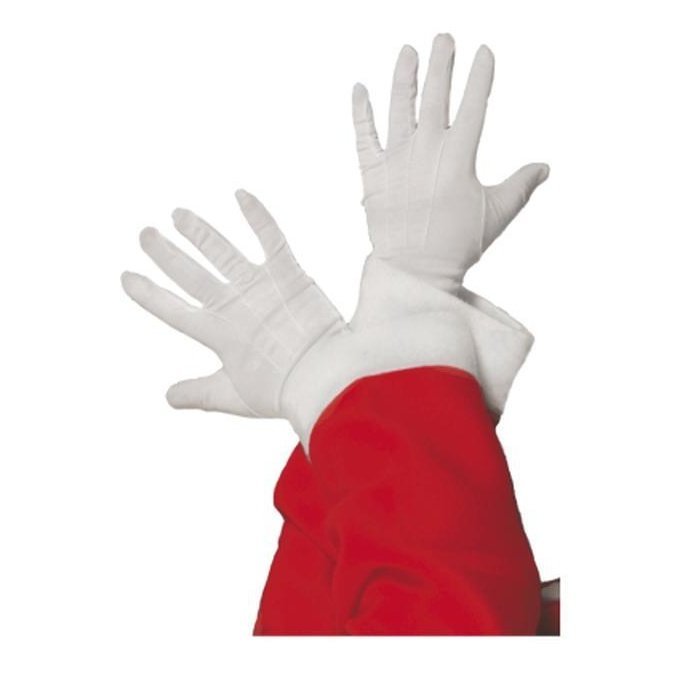 Santa Gloves - White - Jokers Costume Mega Store