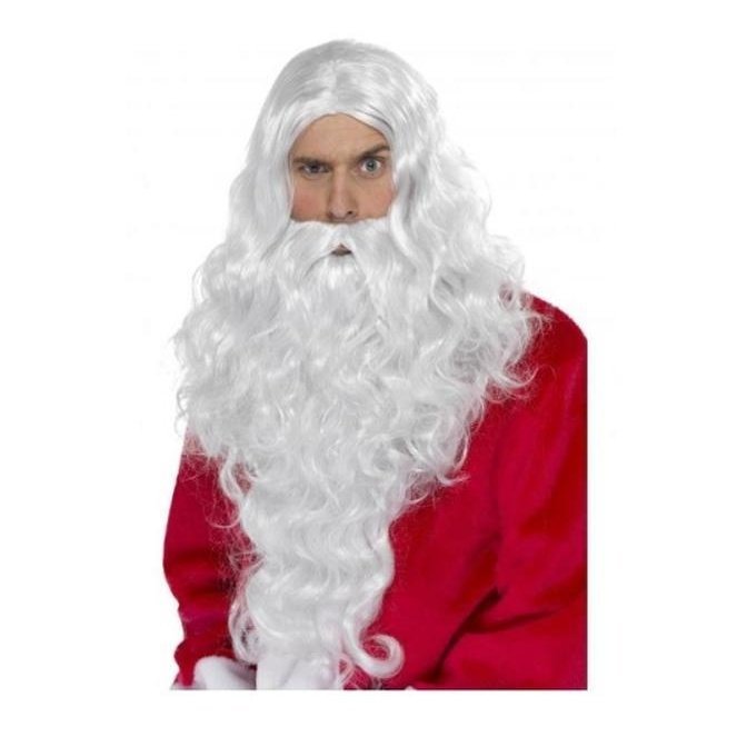 Santa Long Wig And Beard - Jokers Costume Mega Store