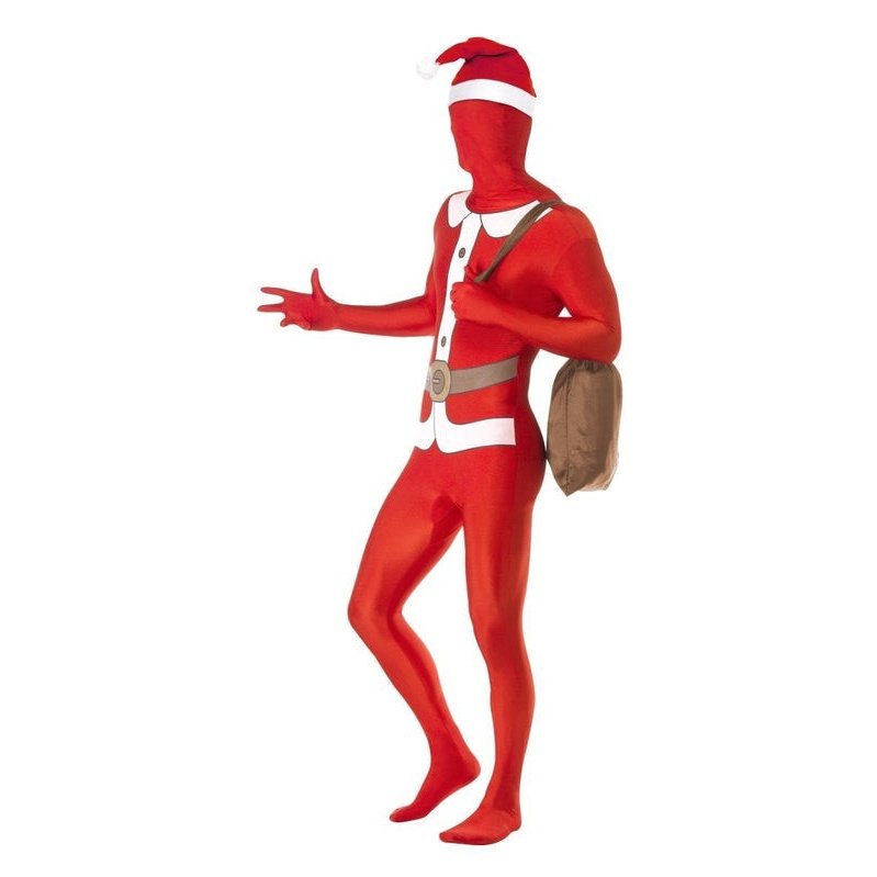 Santa Second Skin Costume And Santa Sack - Jokers Costume Mega Store