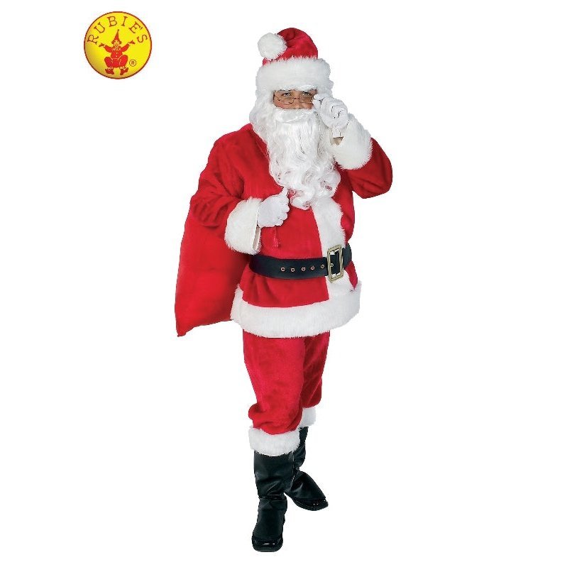 Santa Suit 12 Piece Costume Set, Adult - Jokers Costume Mega Store