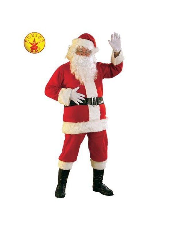 Santa Suit Classic, Adult Flannel - Jokers Costume Mega Store