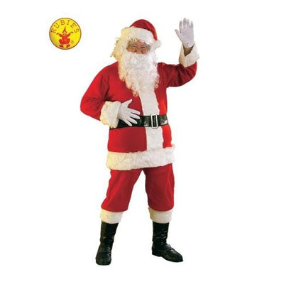 Santa Suit Classic, Adult Flannel - Jokers Costume Mega Store