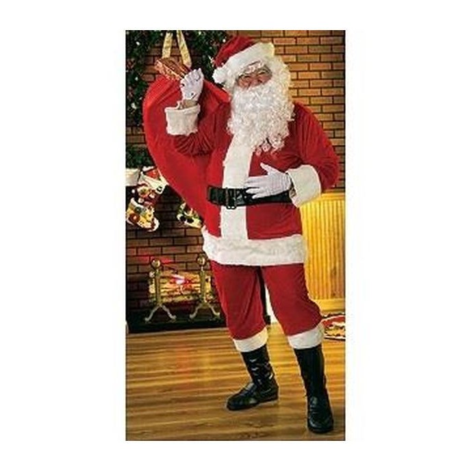 Santa Suit Velour, Adult - Jokers Costume Mega Store