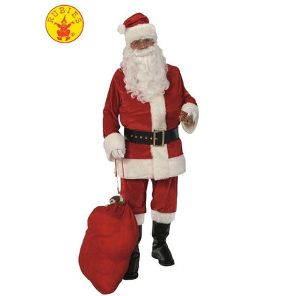Santa Suit Velvet, Adult - Jokers Costume Mega Store