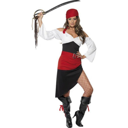 Sassy Pirate Wench Costume with Skirt - Jokers Costume Mega Store