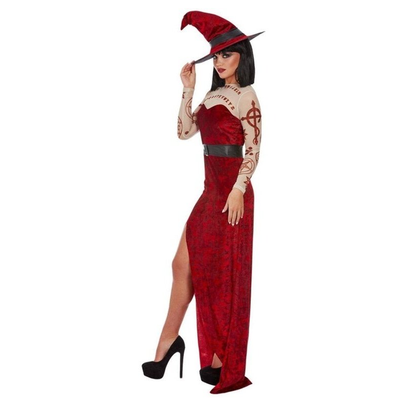 Satanic Witch Costume, Red - Jokers Costume Mega Store