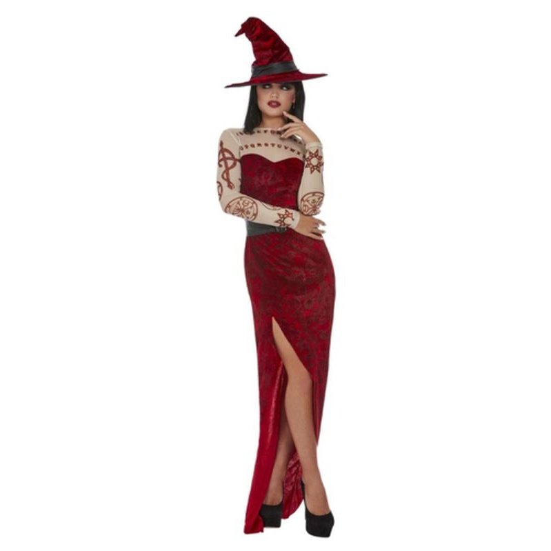 Satanic Witch Costume, Red - Jokers Costume Mega Store