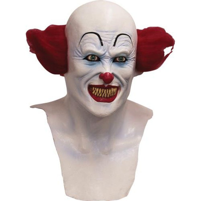 Scary Clown Mask Including Neck - Jokers Costume Mega Store