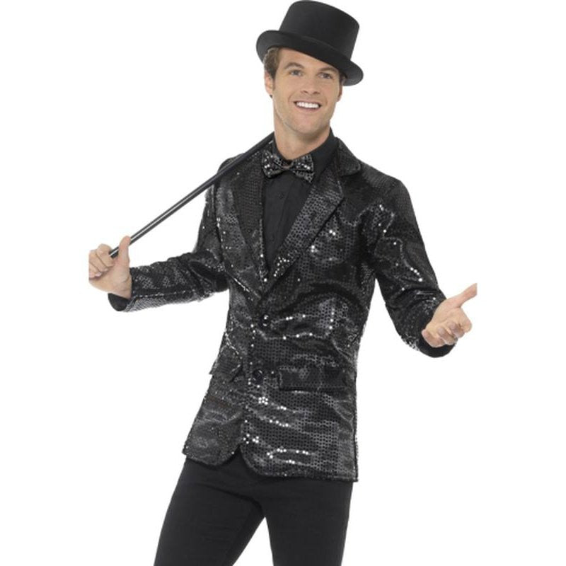 Sequin Jacket, Black - Jokers Costume Mega Store