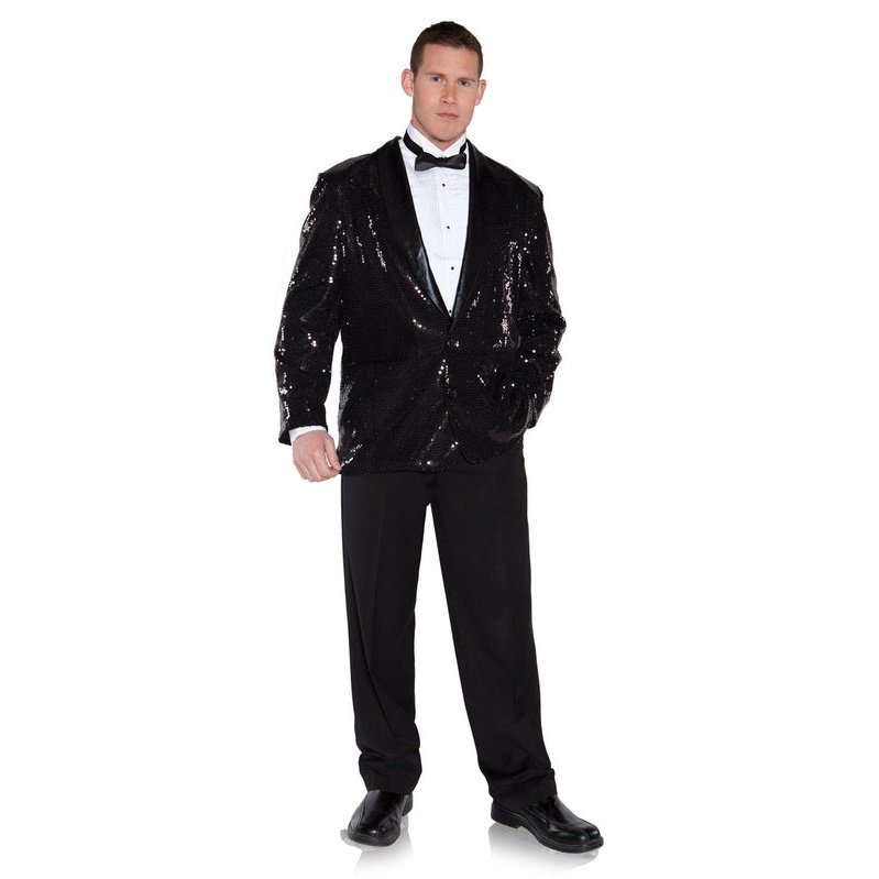 Sequin Jacket Black (Uw) - Jokers Costume Mega Store