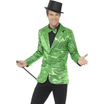 Sequin Jacket, Green - Jokers Costume Mega Store