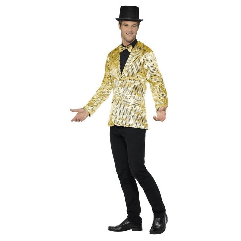 Sequin Jacket, Mens Gold - Jokers Costume Mega Store