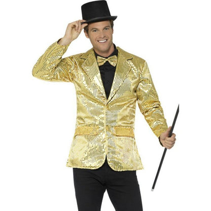 Sequin Jacket, Mens Gold - Jokers Costume Mega Store