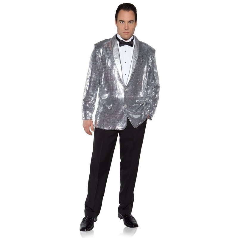 Sequin Jacket Silver (Uw) - Jokers Costume Mega Store