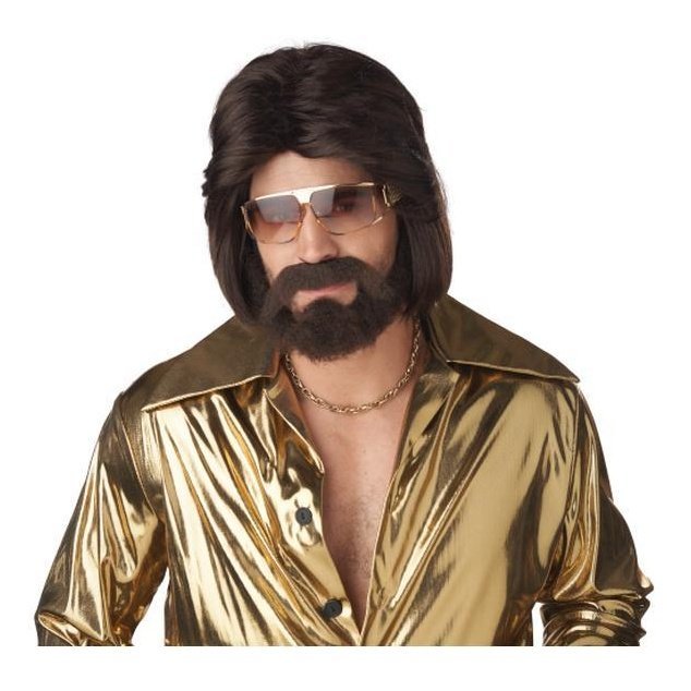 Sexy 70's Man Wig, Beard & Moustache - Jokers Costume Mega Store