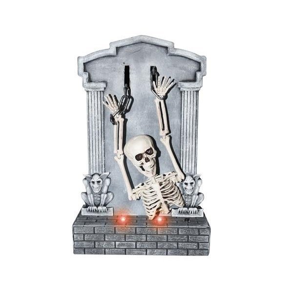 Shaking Skeleton On Tombstone - Jokers Costume Mega Store