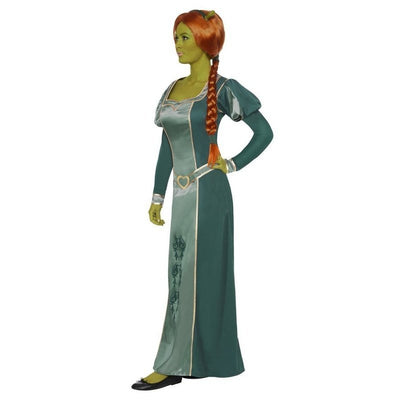 Shrek Fiona Costume - Dress, Wig & Headband for Fancy Dress