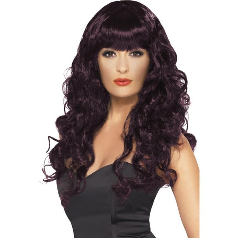 Siren Wig - Plum, Long - Jokers Costume Mega Store