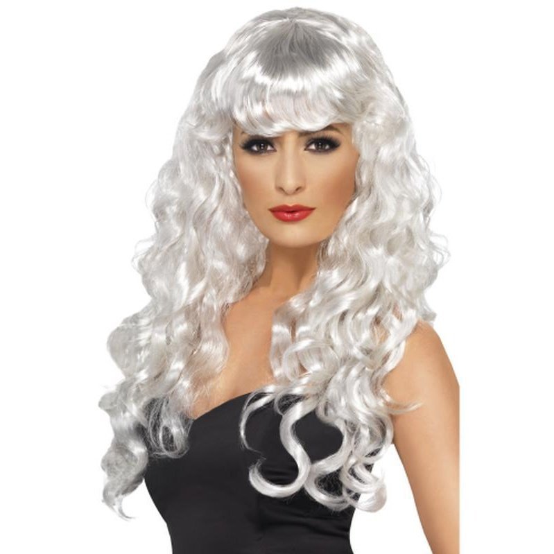 Siren Wig - White, Long - Jokers Costume Mega Store