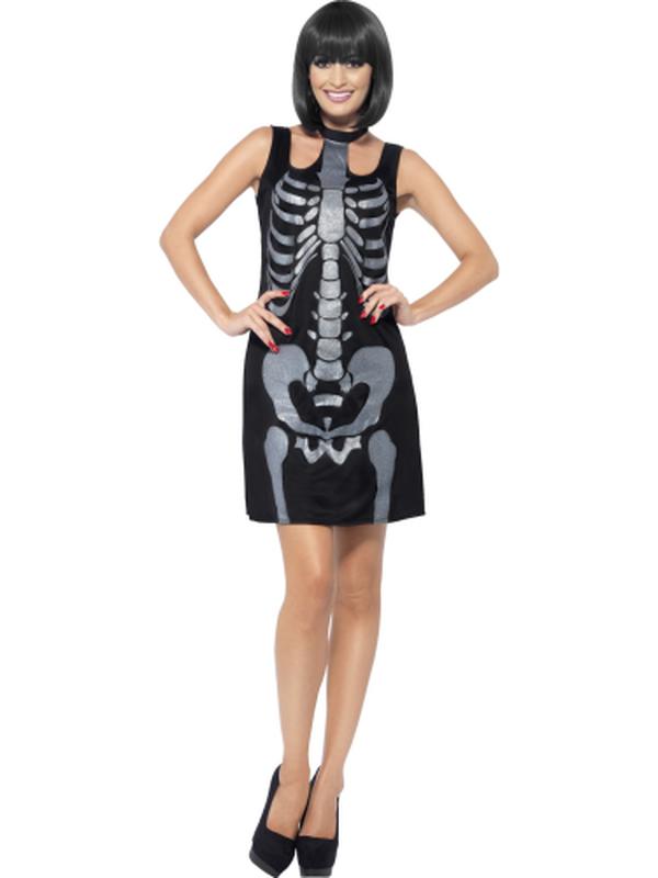 Skeleton Costume, Shift Dress - Jokers Costume Mega Store