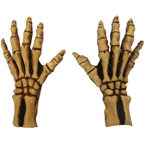 Skeleton Hands Bone Color Ad - Jokers Costume Mega Store