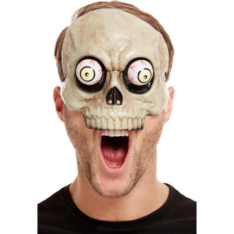 Skeleton Mask, White, Pvc - Jokers Costume Mega Store