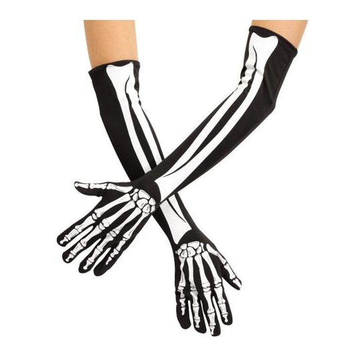 Skeleton Opera Gloves - Jokers Costume Mega Store