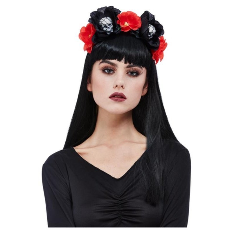 Skull Roses Headband - Jokers Costume Mega Store