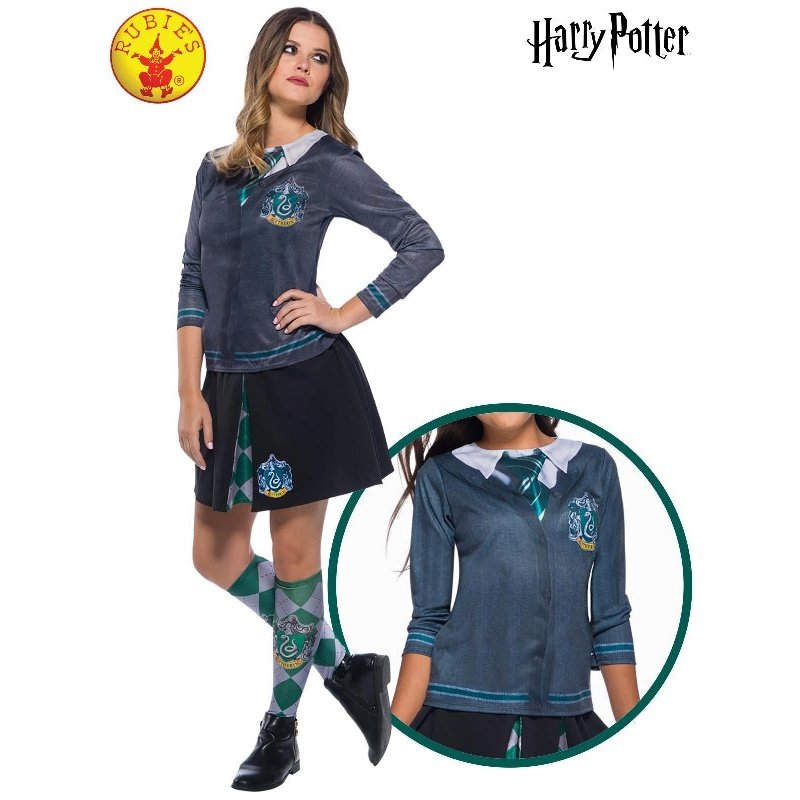 Slytherin Adult Costume Top - Jokers Costume Mega Store