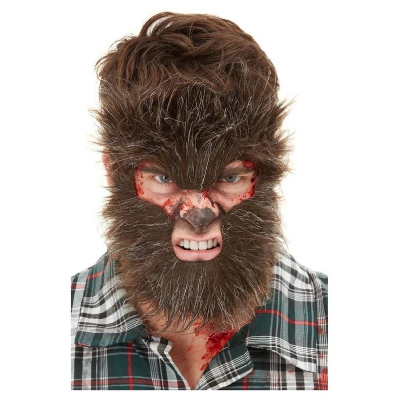 Smiffys Make-Up FX, Werewolf Face Fur - Jokers Costume Mega Store