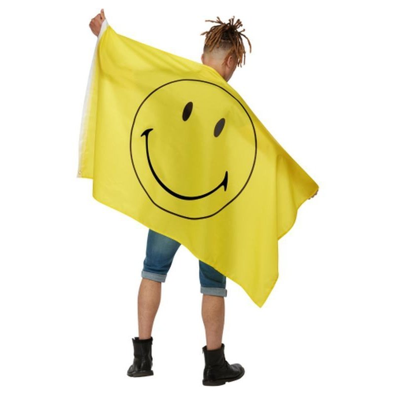 Smiley Large Flag, Yellow - Jokers Costume Mega Store