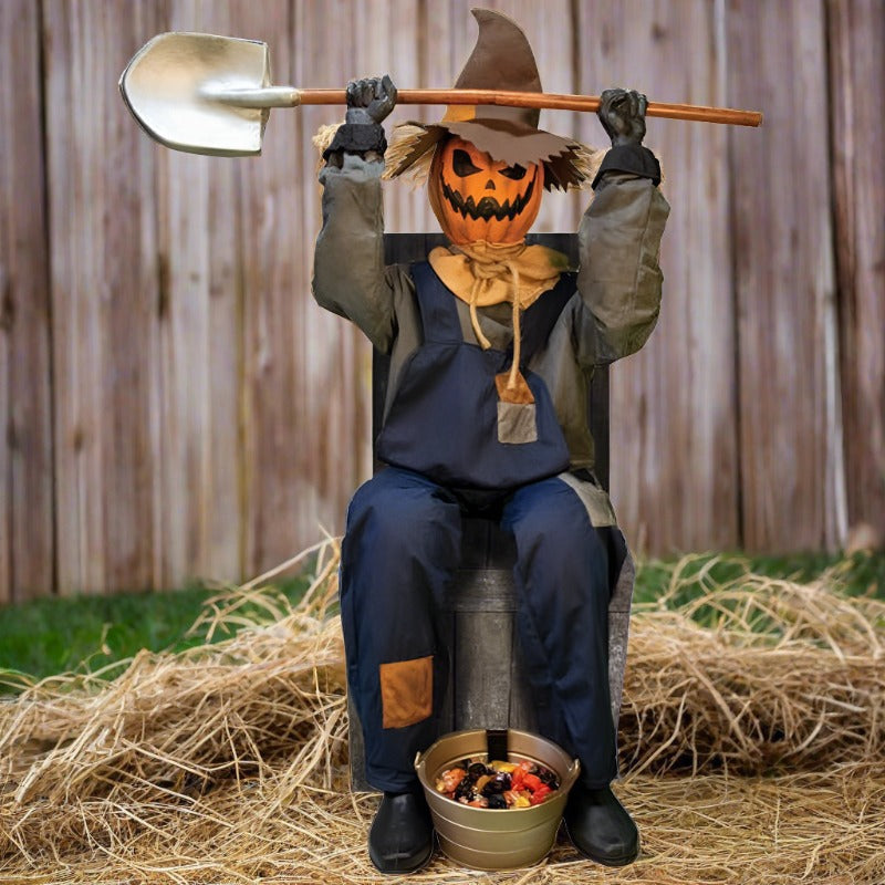 Smiling Jack Greeter With Chair - Jokers Costume Mega Store