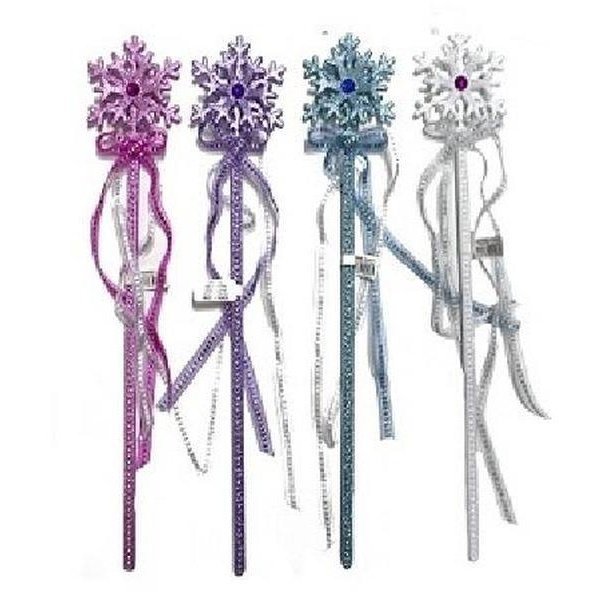 Snowflake Fairy Wand Asst Colours - Jokers Costume Mega Store