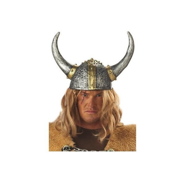 Soft Pvc Silver Gold Norseman Viking Helmet Hat - Jokers Costume Mega Store