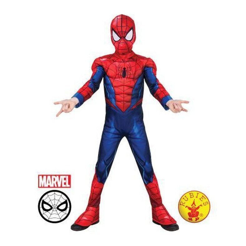 Spider Man Deluxe Costume Size 3 5 - Jokers Costume Mega Store